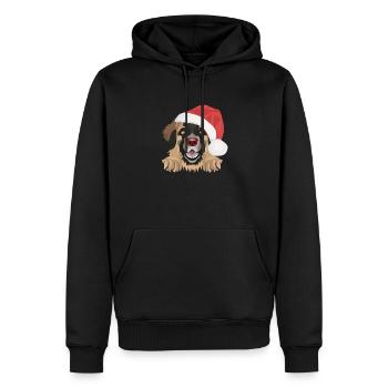 Joyeux Noël Leonberg - Sweat à capuche Premium bio Homme - noir - Devant - Nico (187cm)