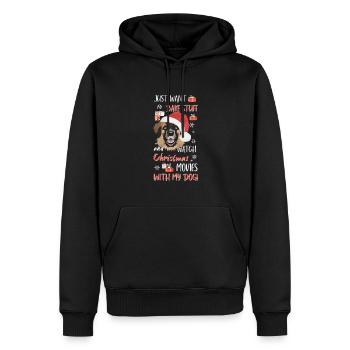 Joyeux Noël Leonberg - Sweat à capuche Premium bio Homme - noir - Devant - Nico (187cm)