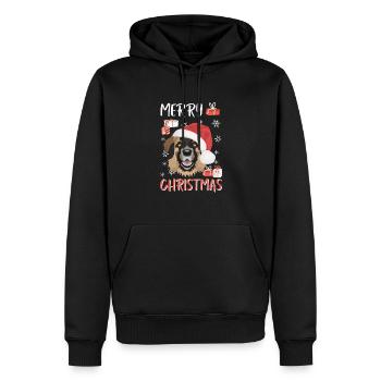 Joyeux Noël Leonberg - Sweat à capuche Premium bio Homme - noir - Devant - Nico (187cm)