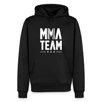 Mma Team - Männer Premium Bio Hoodie - Schwarz - Vorne - Nico (187cm)