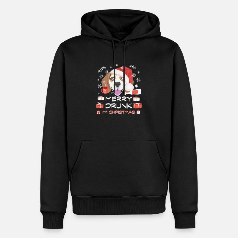 Marché de Noël de Beagle - Sweat à capuche Premium bio Homme - noir