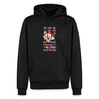 Golden Retriever Frohe Weihnachten - Männer Premium Bio Hoodie - Schwarz - Vorne - Nico (187cm)