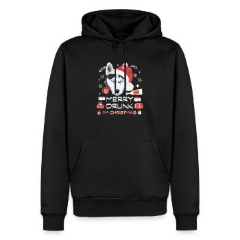 Marché de Noël Husky - Sweat à capuche Premium bio Homme - noir - Devant - Nico (187cm)