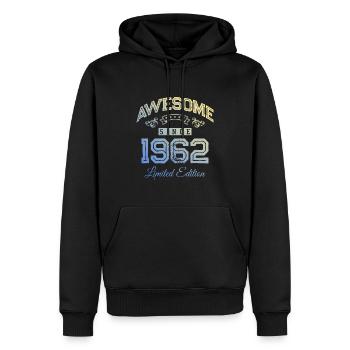 1962 génial depuis - Sweat à capuche Premium bio Homme - noir - Devant - Nico (187cm)