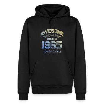 Awesome Since (1965) - Men’s Premium Organic Hoodie - black - Front - Nico (187cm)