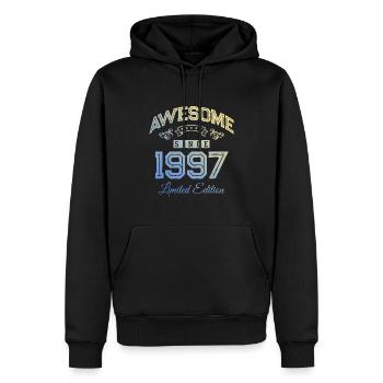 1997 awesome since - Männer Premium Bio Hoodie - Schwarz - Vorne - Nico (187cm)