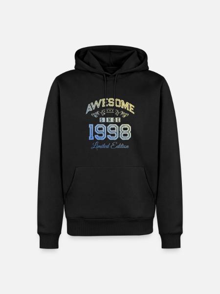 1998 awesome since - Männer Premium Bio Hoodie - Schwarz
