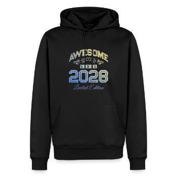 2028 awesome since - Männer Premium Bio Hoodie - Schwarz - Vorne - Nico (187cm)