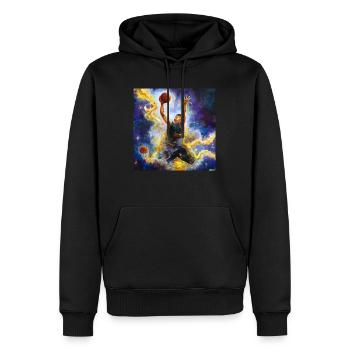 Ausdrucksstarke Malerei eines Basketballs - Männer Premium Bio Hoodie - Schwarz - Vorne - Nico (187cm)