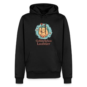 Gefährliches Laubtier Igel - Männer Premium Bio Hoodie - Schwarz - Vorne - Nico (187cm)
