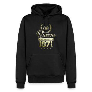 Queens born in 1971 - Männer Premium Bio Hoodie - Schwarz - Vorne - Nico (187cm)