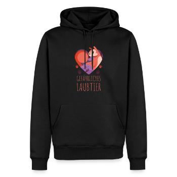 Gefährliches Laubtier Eichhörnchen - Männer Premium Bio Hoodie - Schwarz - Vorne - Nico (187cm)