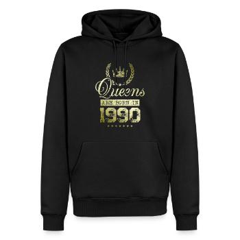 Queens born in 1990 - Männer Premium Bio Hoodie - Schwarz - Vorne - Nico (187cm)