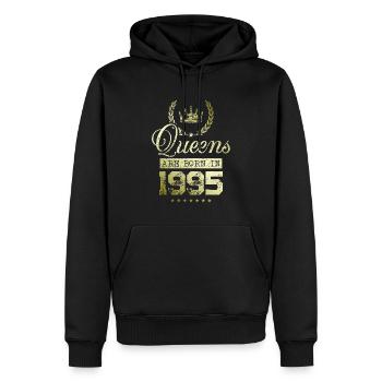 Queens born in 1995 - Männer Premium Bio Hoodie - Schwarz - Vorne - Nico (187cm)