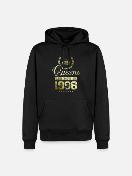 Queens born in 1998 - Men’s Premium Organic Hoodie - black