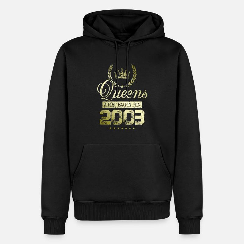 Queens nées en 2003 - Sweat à capuche Premium bio Homme - noir