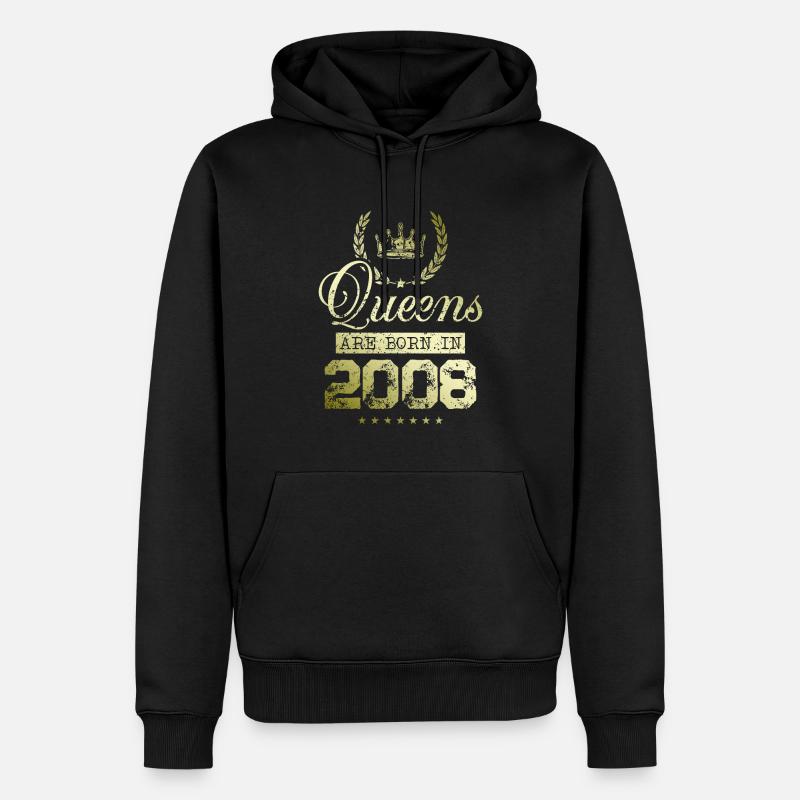 Queens nées en 2008 - Sweat à capuche Premium bio Homme - noir