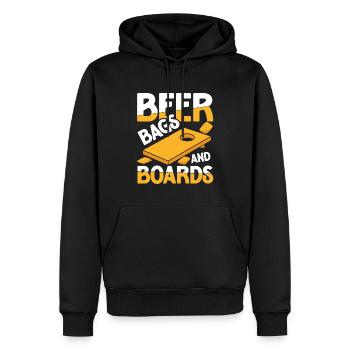 Cornhole Spiel Outdoor Bean Bag Sackloch für - Männer Premium Bio Hoodie - Schwarz - Vorne - Nico (187cm)