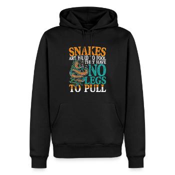 Snakes Are Hard To Fool They Have No Legs To Pull - Männer Premium Bio Hoodie - Schwarz - Vorne - Nico (187cm)