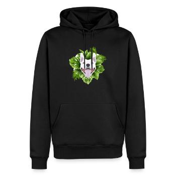 Tropical Bullterrier - Männer Premium Bio Hoodie - Schwarz - Vorne - Nico (187cm)