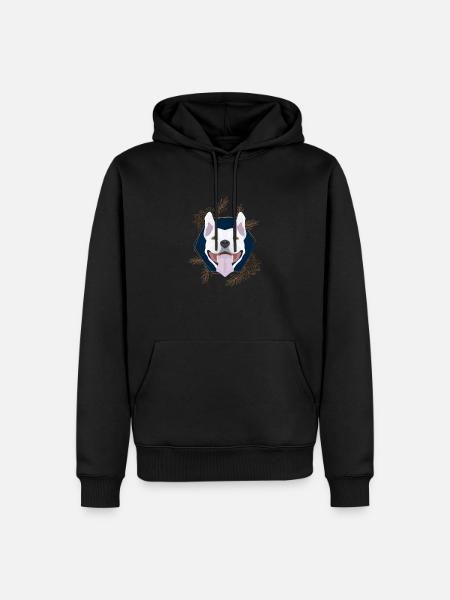 Golden Dog Bull Terrier - Men’s Premium Organic Hoodie - black