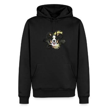 Goldener Hund Border Collie - Männer Premium Bio Hoodie - Schwarz - Vorne - Nico (187cm)