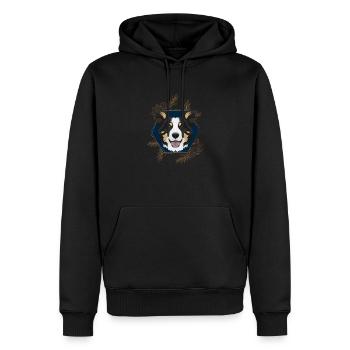 Goldener Hund Border Collie - Männer Premium Bio Hoodie - Schwarz - Vorne - Nico (187cm)