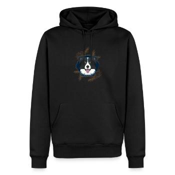 Goldener Hund Border Collie - Männer Premium Bio Hoodie - Schwarz - Vorne - Nico (187cm)