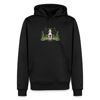Bouvier bernois tropical - Sweat à capuche Premium bio Homme - noir - Devant - Nico (187cm)