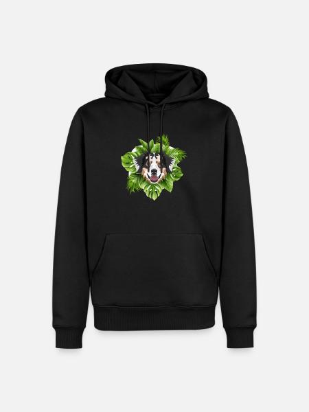 Tropical Australian Shepherd - Men’s Premium Organic Hoodie - black