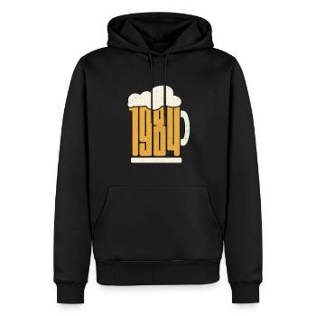 39th birthday Beer drinker 39 years Born 1984 - Men’s Premium Organic Hoodie - black - Front - Nico (187cm)