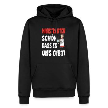 Ministranten Schön Dass Es Uns Gibt - Männer Premium Bio Hoodie - Schwarz - Vorne - Nico (187cm)