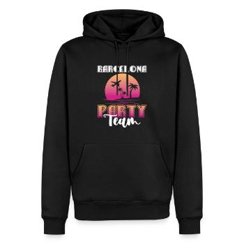 L'équipe de la fête de Barcelone - Sweat à capuche Premium bio Homme - noir - Devant - Nico (187cm)
