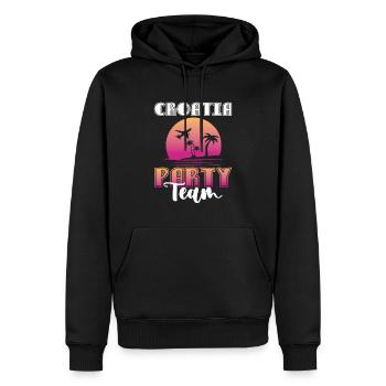 Croatia Party Team - Men’s Premium Organic Hoodie - black - Front - Nico (187cm)
