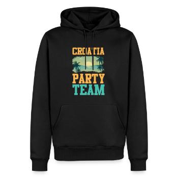 Croatia Party Team - Men’s Premium Organic Hoodie - black - Front - Nico (187cm)