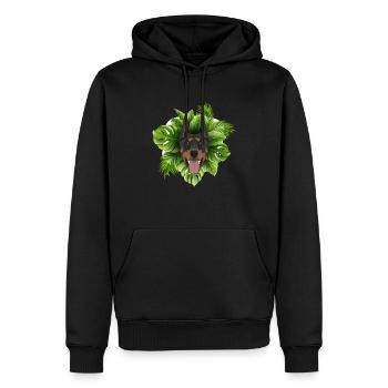 Tropical Doberman - Sweat à capuche Premium bio Homme - noir - Devant - Nico (187cm)