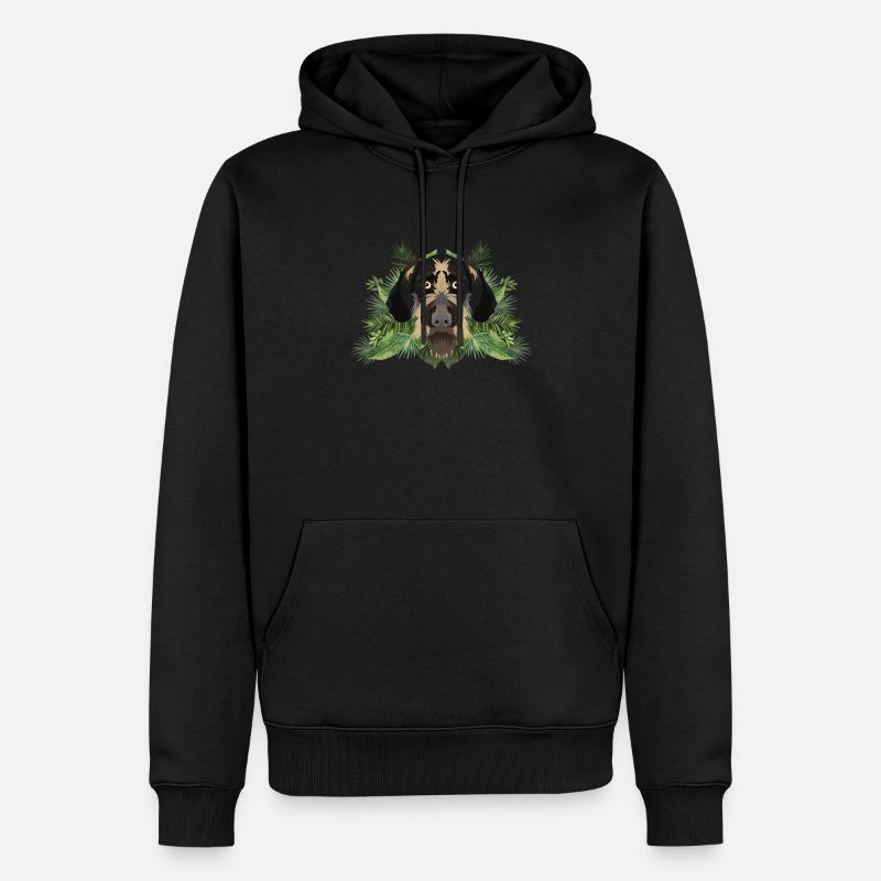 Tropical Deutsch Drahthaar - Männer Premium Bio Hoodie - Schwarz