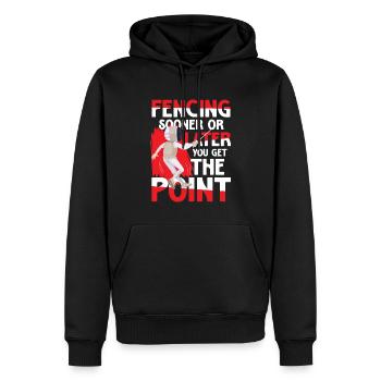 Fencing Sooner Or Later You Get The Point - Männer Premium Bio Hoodie - Schwarz - Vorne - Nico (187cm)