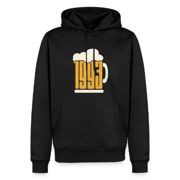 30. Geburtstag Biertrinker 30 Jahre Jahrgang 1993 - Männer Premium Bio Hoodie - Schwarz - Vorne - Nico (187cm)