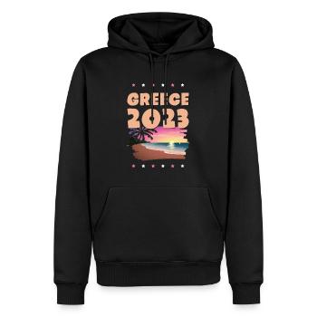 Greece 2023 - Männer Premium Bio Hoodie - Schwarz - Vorne - Nico (187cm)