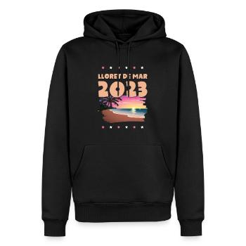Lloret De Mar 2023 - Männer Premium Bio Hoodie - Schwarz - Vorne - Nico (187cm)