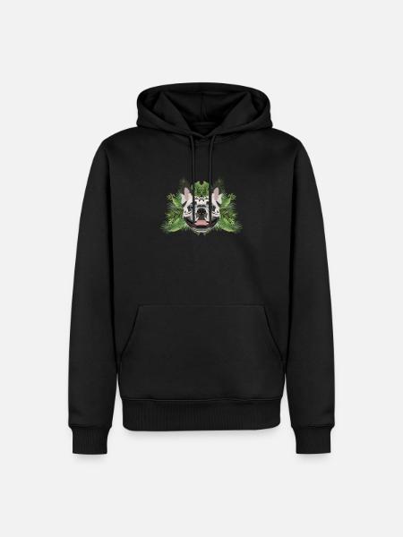 Tropical French Bulldog - Men’s Premium Organic Hoodie - black