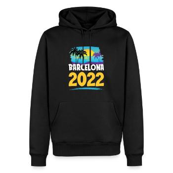 Barcelona 2023 - Männer Premium Bio Hoodie - Schwarz - Vorne - Nico (187cm)