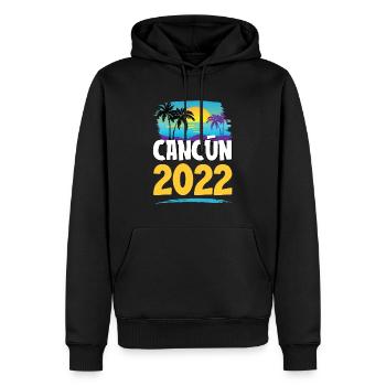 Cancun 2023 - Männer Premium Bio Hoodie - Schwarz - Vorne - Nico (187cm)