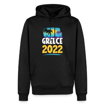 Greece 2023 - Männer Premium Bio Hoodie - Schwarz - Vorne - Nico (187cm)