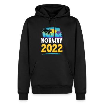Norway 2023 - Männer Premium Bio Hoodie - Schwarz - Vorne - Nico (187cm)