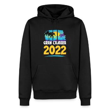 Grande Canarie 2023 (Garantie du prix le plus bas) - Sweat à capuche Premium bio Homme - noir - Devant - Nico (187cm)