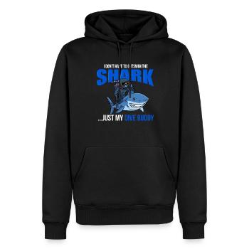 Taucher Hai Buddy Scuba Diving Tauchen Tiefsee - Männer Premium Bio Hoodie - Schwarz - Vorne - Nico (187cm)