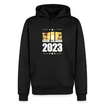 Grande Canarie 2023 (Garantie du prix le plus bas) - Sweat à capuche Premium bio Homme - noir - Devant - Nico (187cm)