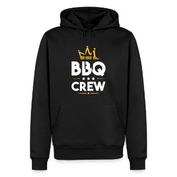 Équipe de barbecue - Sweat à capuche Premium bio Homme - noir - Devant - Nico (187cm)